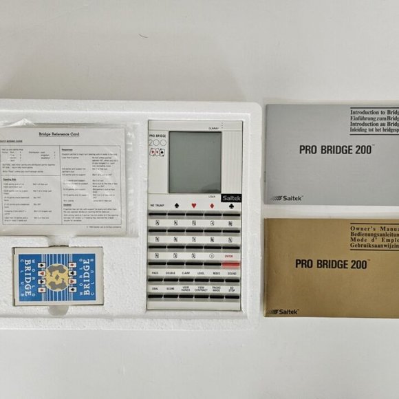 Saitek Pro Bridge 200 Advanced Bridge Computer Game 1989 Vintage Tested & Works - Picture 9 of 11